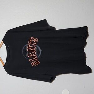 MAJESTIC 4XL Big Giants Baseball Black Short Sleeve T Shirt